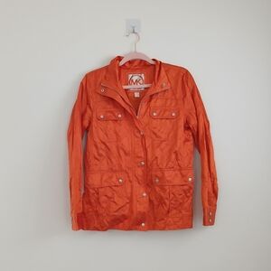 Michael Kors Vibrant Orange Utility Jacket